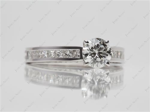 White Gold 0.80 Round cut Channel Set Diamonds
