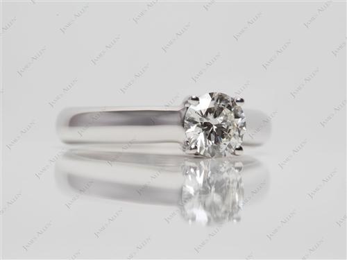 White Gold 0.63 Round cut Solitaire Ring Designs