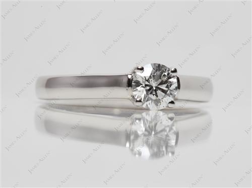 Platinum 0.55 Round cut Solitaire Ring Mountings