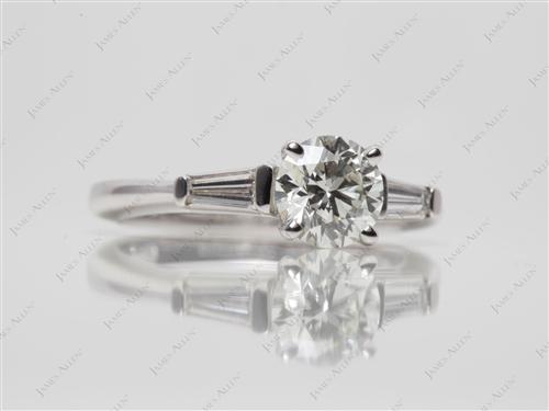 White Gold 0.92 Round cut Diamond Ring