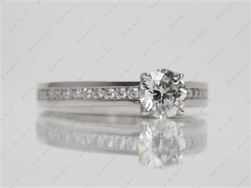 Platinum 0.71 Round cut Channel Set Rings