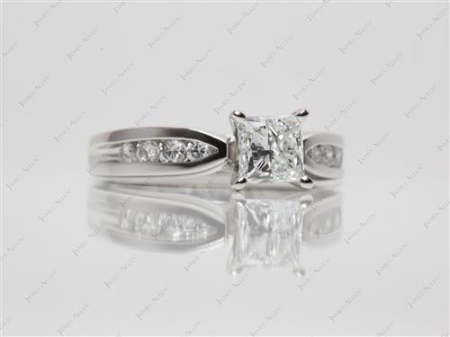Platinum 0.91 Princess cut Channel Set Diamonds