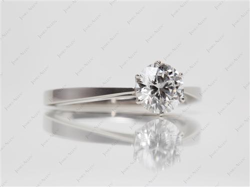 Platinum 1.07 Round cut Solitaire Engagement Rings