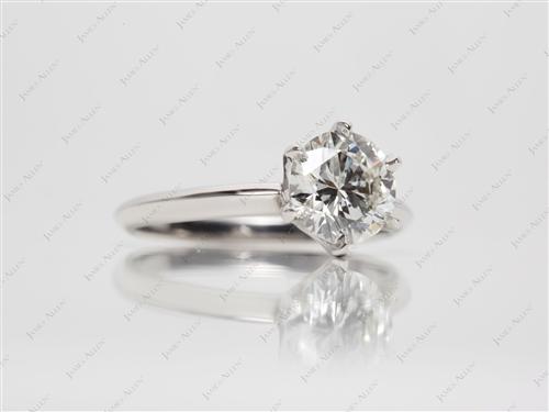 Platinum 1.50 Round cut Solitaire Ring Designs
