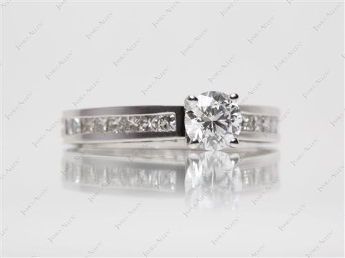 White Gold 0.61 Round cut Bridal Wedding Sets