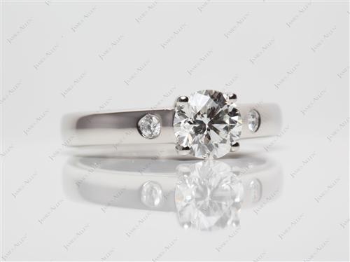 Platinum 0.91 Round cut Solitaire Ring Designs