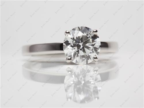 Platinum 2.04 Round cut Solitaire Ring Designs