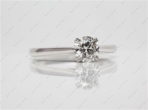 Platinum 0.70 Round cut Solitaire Ring Designs