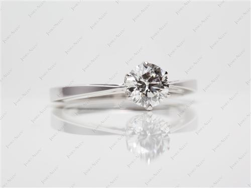 White Gold 0.72 Round cut Solitaire