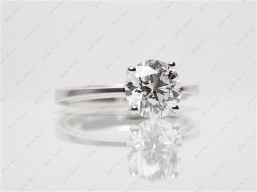 White Gold 1.50 Round cut Solitaire Engagement Ring