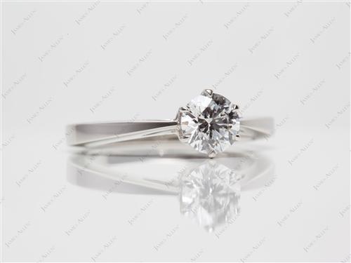 Platinum 0.68 Round cut Solitaire Ring Mountings