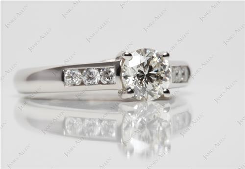 Platinum 0.90 Round cut Channel Set Diamond Band