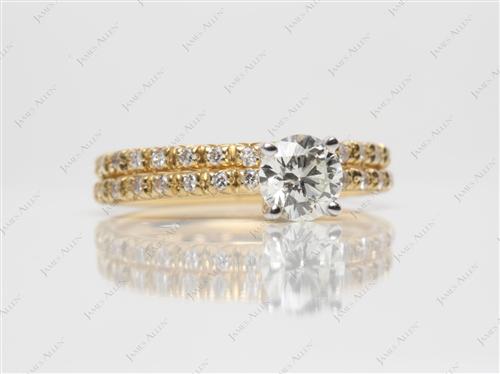Gold 0.65 Round cut Wedding Sets Jewelry