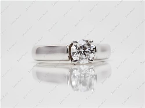 White Gold 0.57 Round cut Solitaire Ring Designs