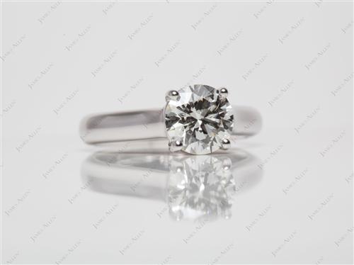 White Gold 1.51 Round cut Diamond Solitaire Engagement Ring