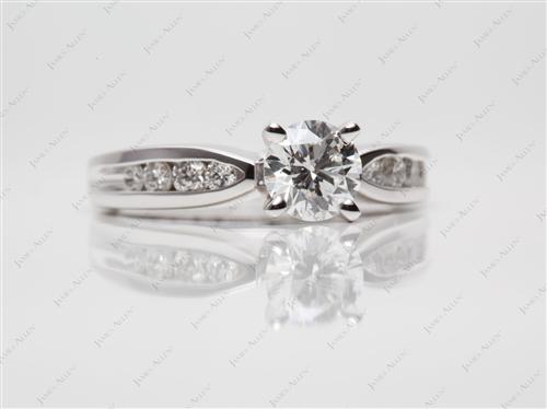White Gold 0.71 Round cut Channel Set Diamonds