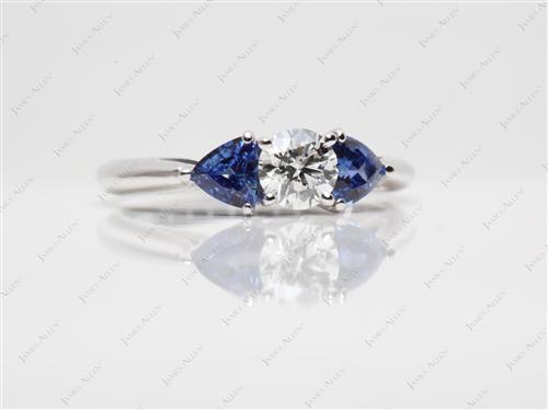 White Gold 0.51 Round cut Diamond Rings