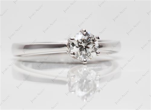 White Gold 0.42 Round cut Solitaire Ring Designs