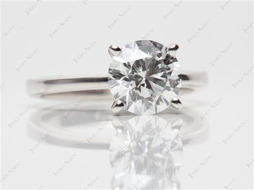 Platinum 2.09 Round cut Diamond Ring