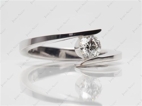 White Gold 0.41 Round cut Solitaire