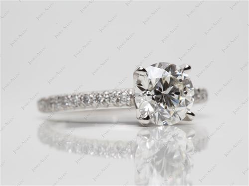 Platinum 1.52 Round cut Diamond Ring