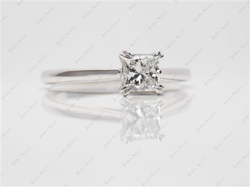 White Gold 0.60 Princess cut Solitaire