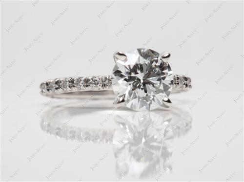 Platinum 1.90 Round cut Wedding Sets Jewelry