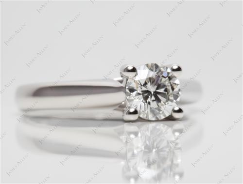 Platinum 0.69 Round cut Solitaire Engagement Rings