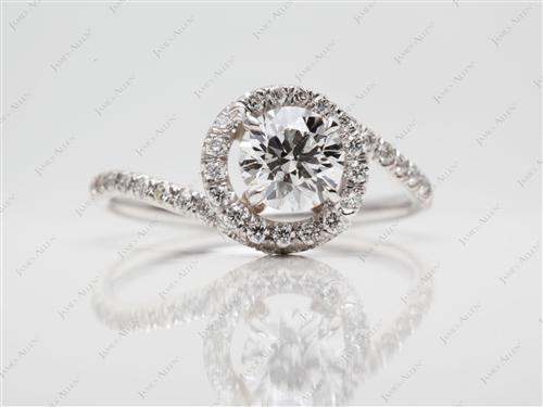 White Gold 0.75 Round cut Micropave