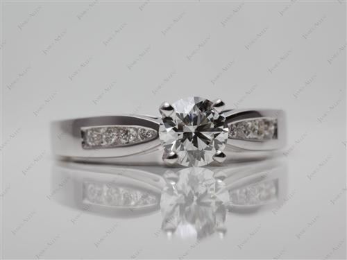 White Gold 0.71 Round cut Channel Set Eternity Rings