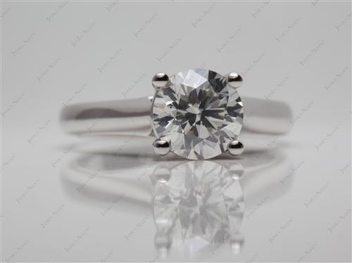 Platinum 1.52 Round cut Solitaire Engagement Rings