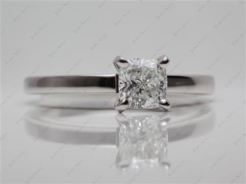 Platinum 1.08 Cushion cut Engagement Ring