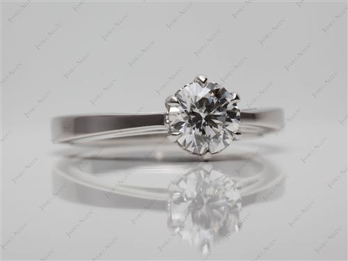 Platinum 0.72 Round cut Solitaire Ring Designs