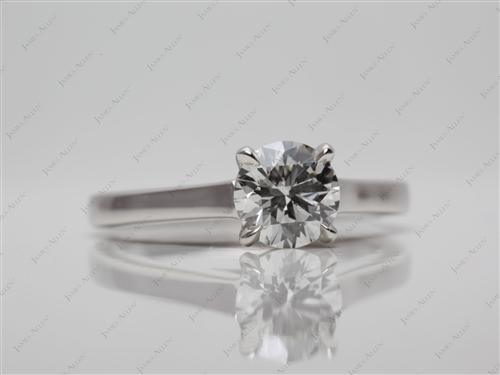 Platinum 0.76 Round cut Round Solitaire Ring