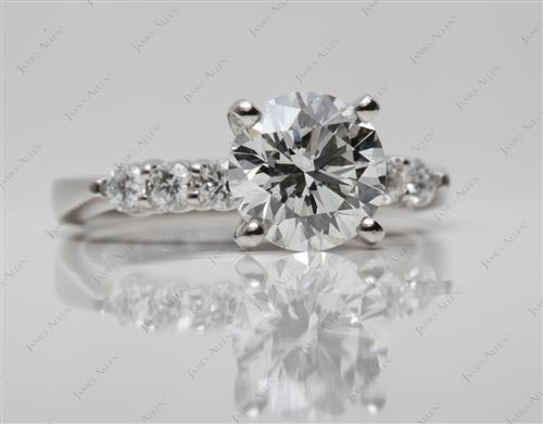 Platinum 2.20 Round cut Wedding Ring Sets
