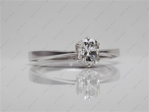 White Gold 0.80 Cushion cut Diamond Solitaire Rings