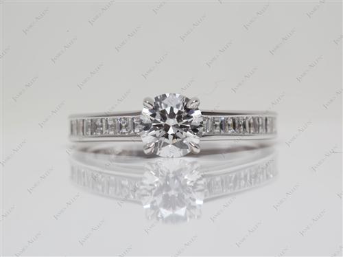 White Gold 0.64 Round cut Channel Setting Ring
