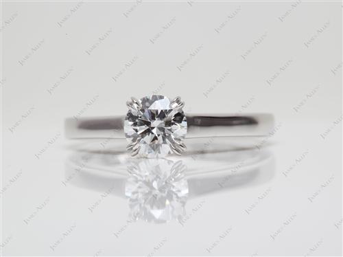 Platinum 0.61 Round cut Diamond Solitaire Rings