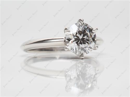 Platinum 1.50 Round cut Diamond Rings