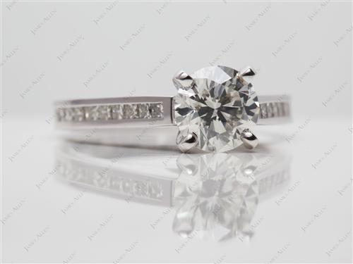 White Gold 1.31 Round cut Channel Set Diamond Band