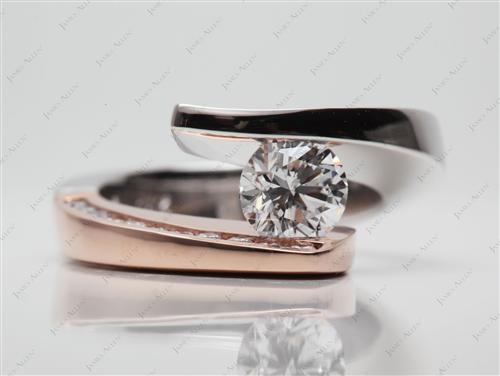 White Gold 0.91 Round cut Diamond Ring