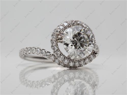 Platinum 1.37 Round cut Danhov
