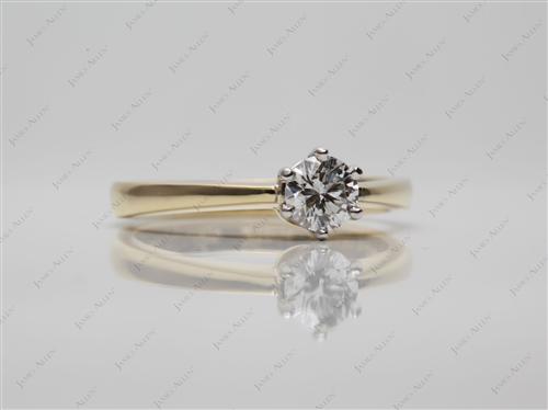 Gold 0.44 Round cut Solitaire Ring Designs