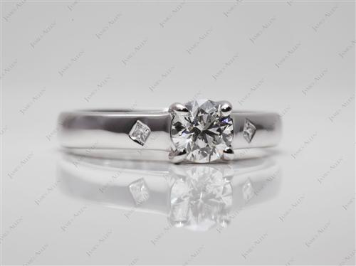 White Gold 0.60 Round cut Solitaire Ring Designs