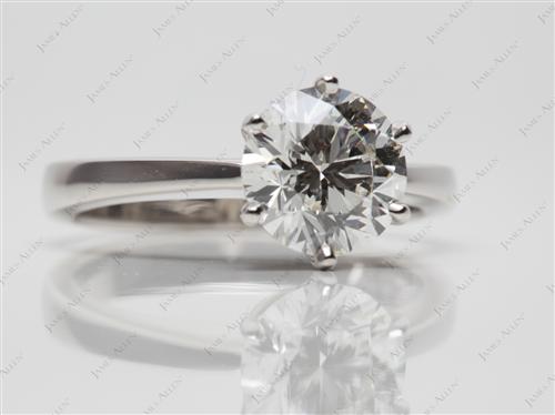Platinum 1.50 Round cut Solitaire Ring