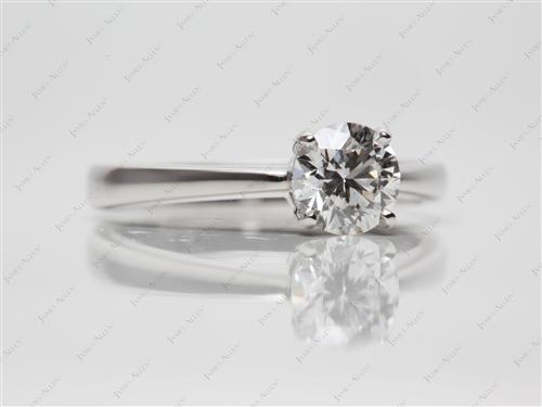 Platinum 0.90 Round cut Solitaire Ring Designs