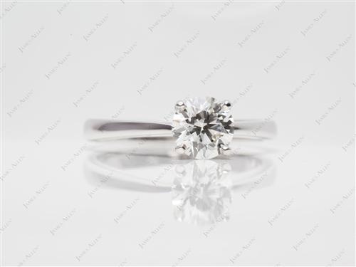 White Gold 1.15 Round cut Diamond Solitaire Rings