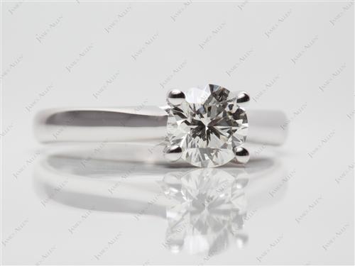 White Gold 1.04 Round cut Diamond Solitaire Engagement Ring