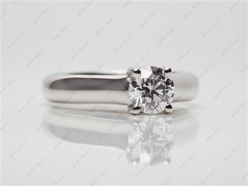 Platinum 0.60 Round cut Diamond Engagement Solitaire Rings
