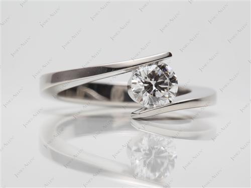 Platinum 0.70 Round cut Solitaire Ring Settings